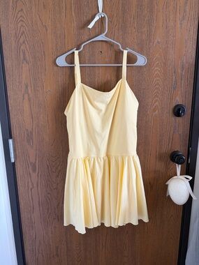 aerie offline Pale Yellow Spaghetti Athletic Dress